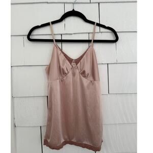 Vintage Xhilaration Women's Med Y2K Babydoll Cami Satin Dainty Coquette Tank Top